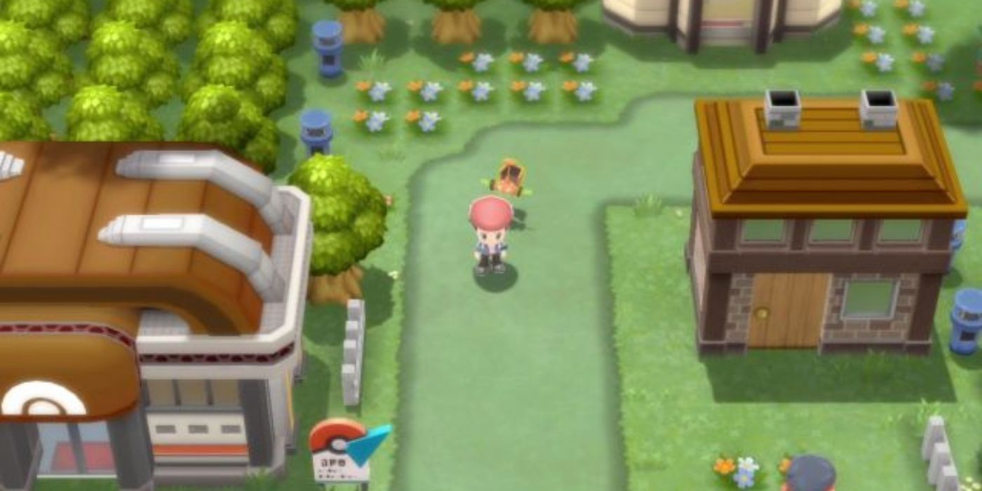 Lucas standing at Pastoria City in Pokémon BDSP
