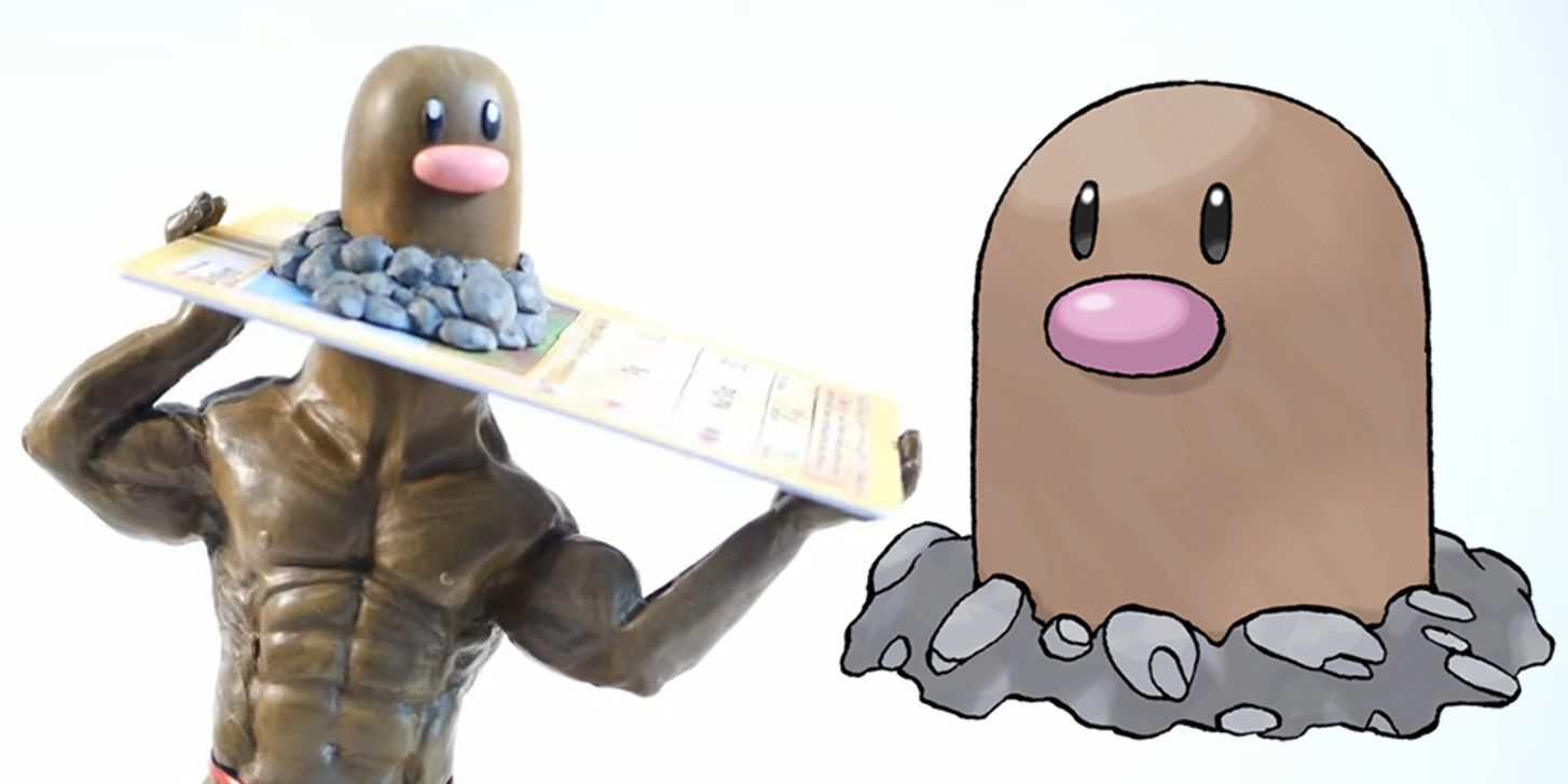 Pokémon Diglett Sculpture Reveals Ripped Body