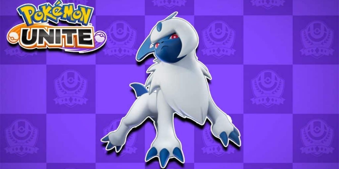 Absol in a poster for Pokémon Unite