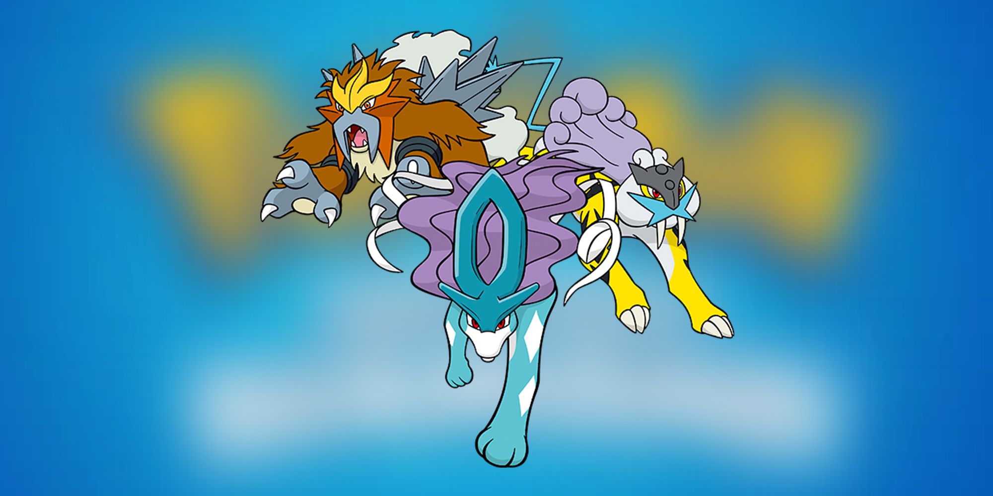 Pokemon Suicune Raikou Entei 9