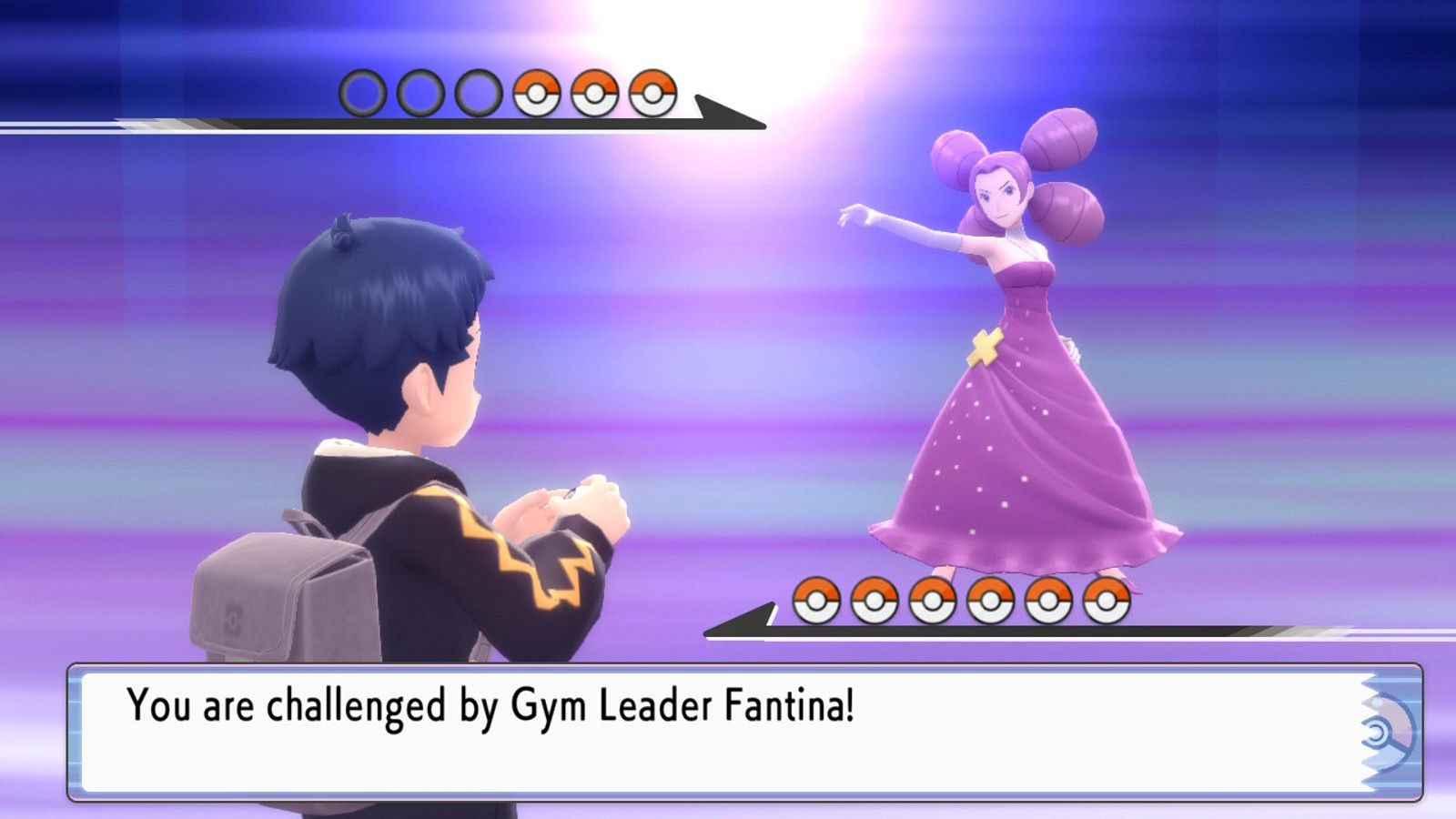 Trainers battle Fantina in Pokemon Brilliant Diamond and Shining Pearl's Hearthome Gym.