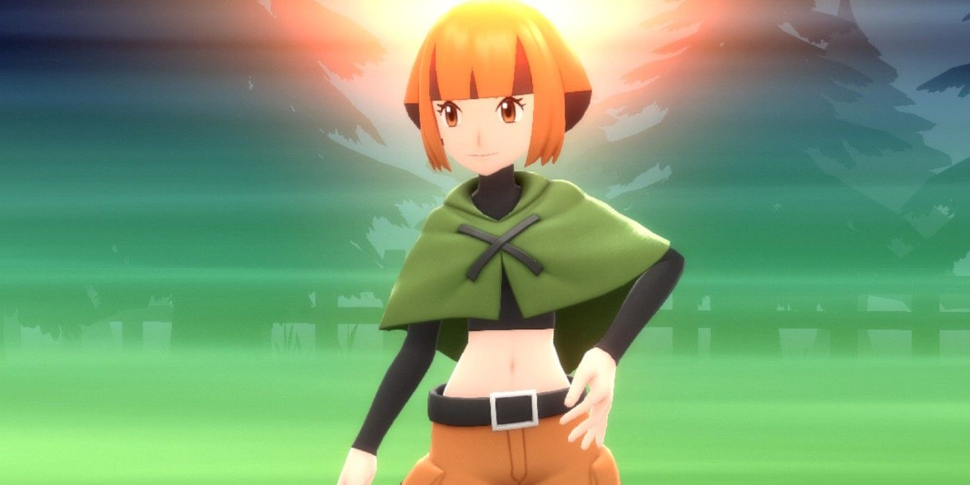 Gardenia with one hand on her waist in Pokémon BDSP