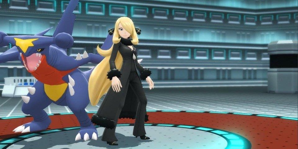 Cynthia and her Garchomp in Diamond and Pearl