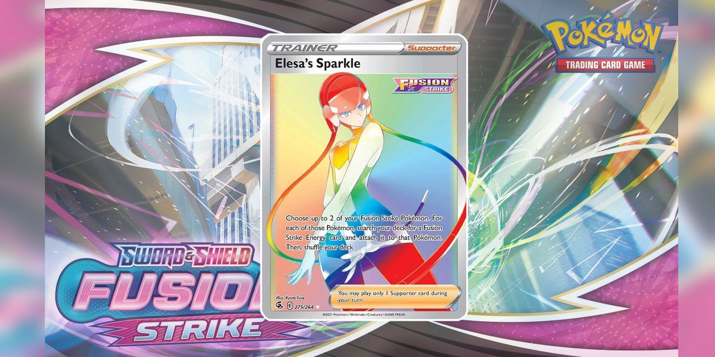 Pokemon TCG Fusion Strike Rarest Cards Elesas Sparkle