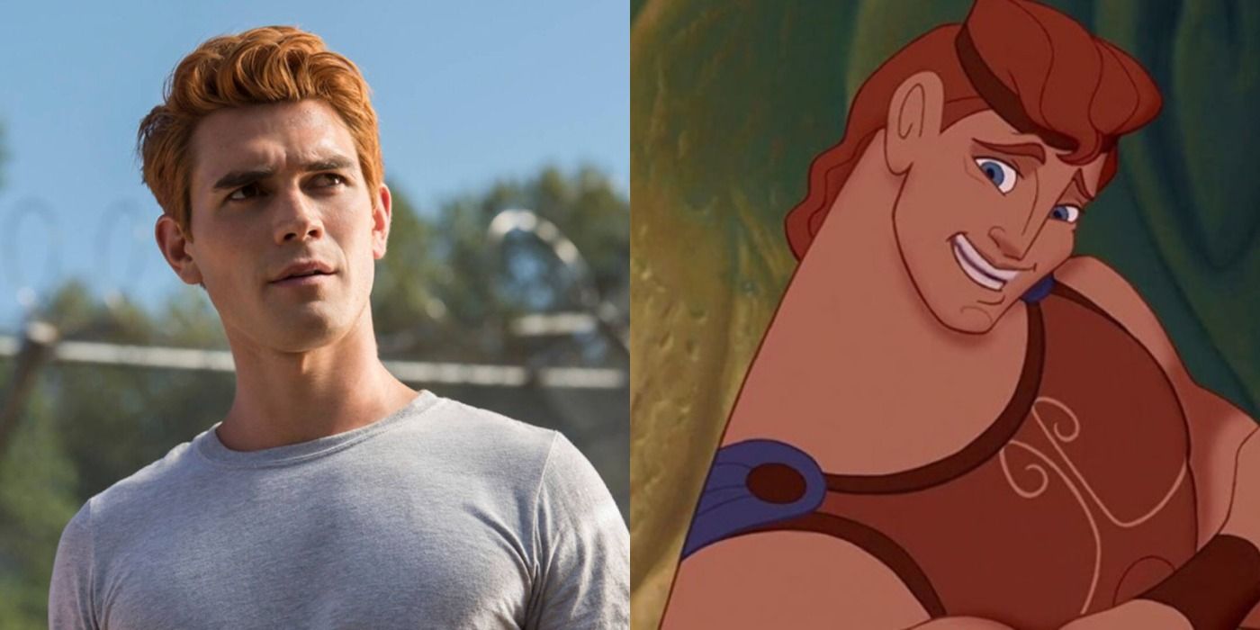 Split image showing Archie in Riverdale and Hercules