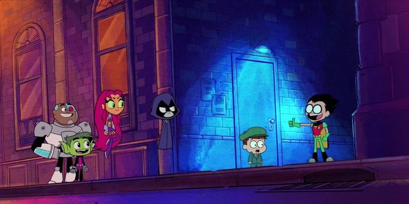 Robin congratulating himself for causing the Wayne's death in Teen Titans Go! To The Movies