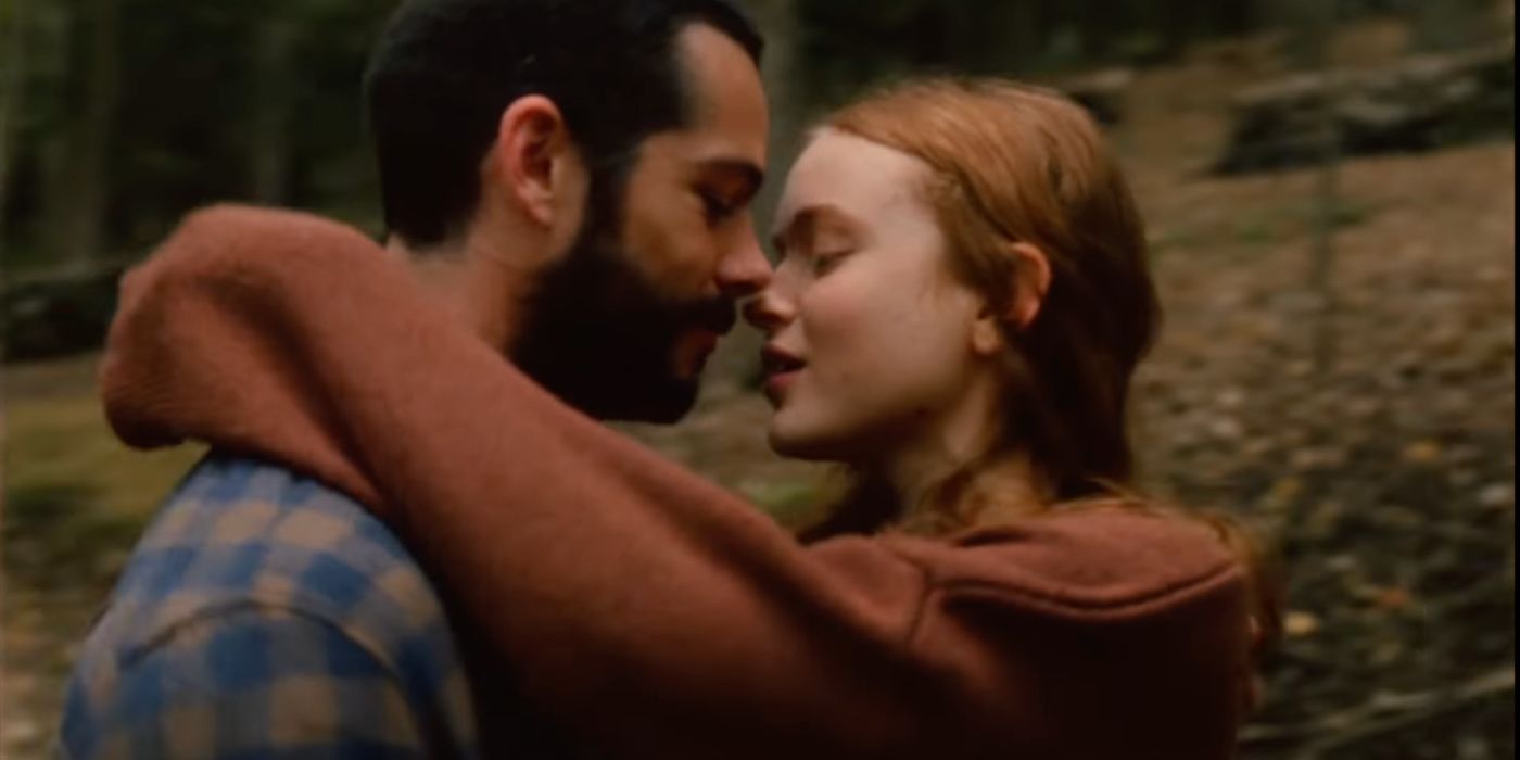 Sadie Sink And Dylan O'Brien about to kiss in All Too Well