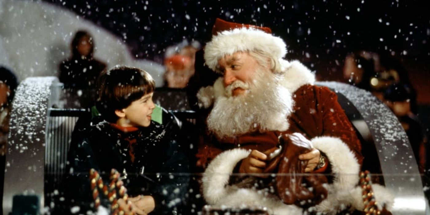Santa and Charlie on a sled in The Santa Clause