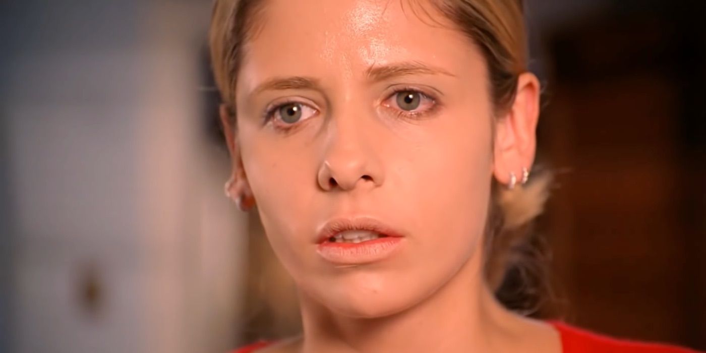 Buffy looks on in shock from Buffy The Vampire Slayer 