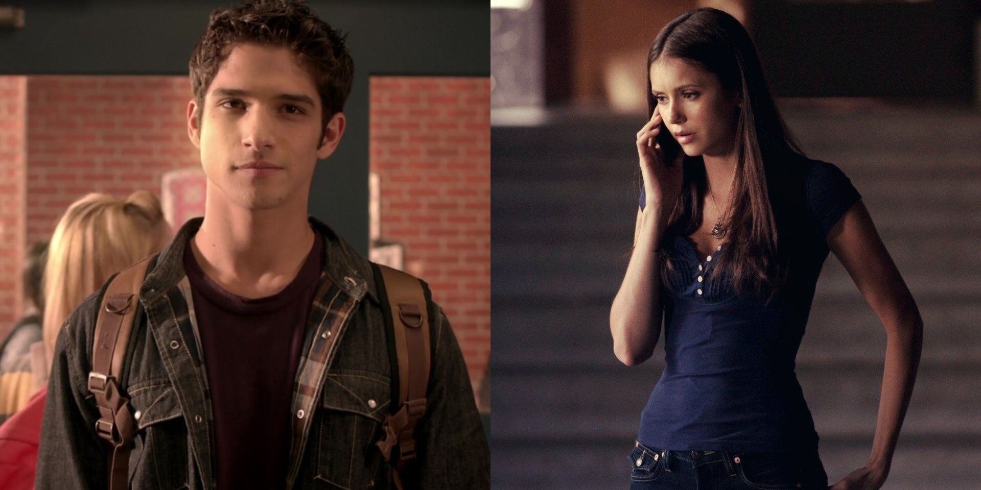 Scott and Elena split photo from the vampire diaries and teen wolf