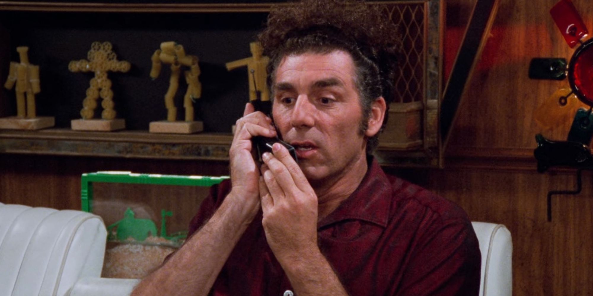 Kramer talking on the phone on Seinfeld