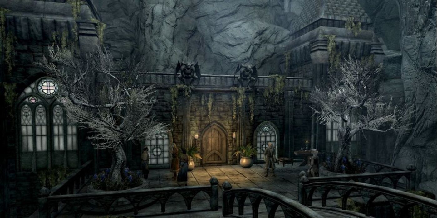 The outside of Bloodchill Manor in Skyrim Anniversary Edition