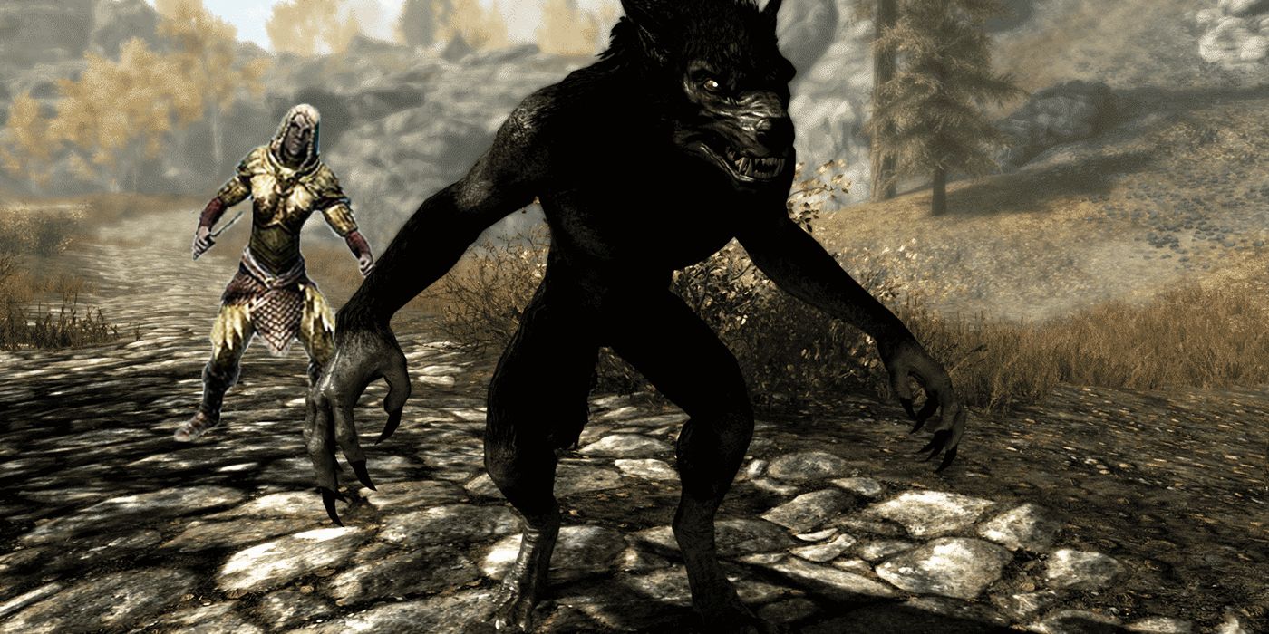 Skyrim Thief Tries to Rob Werewolf