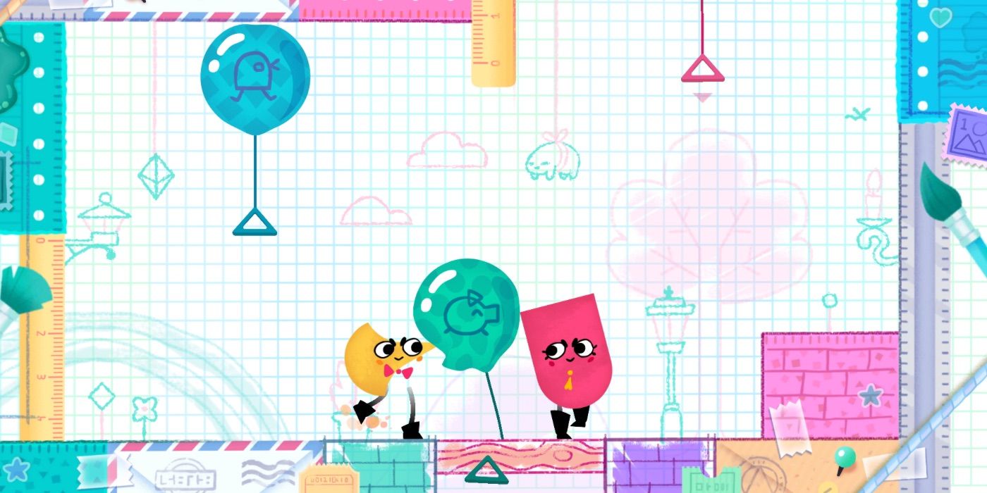 An image of the Snipperclips gameplay on the Nintendo Switch