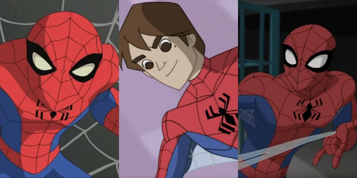 A split image of Spider-Man