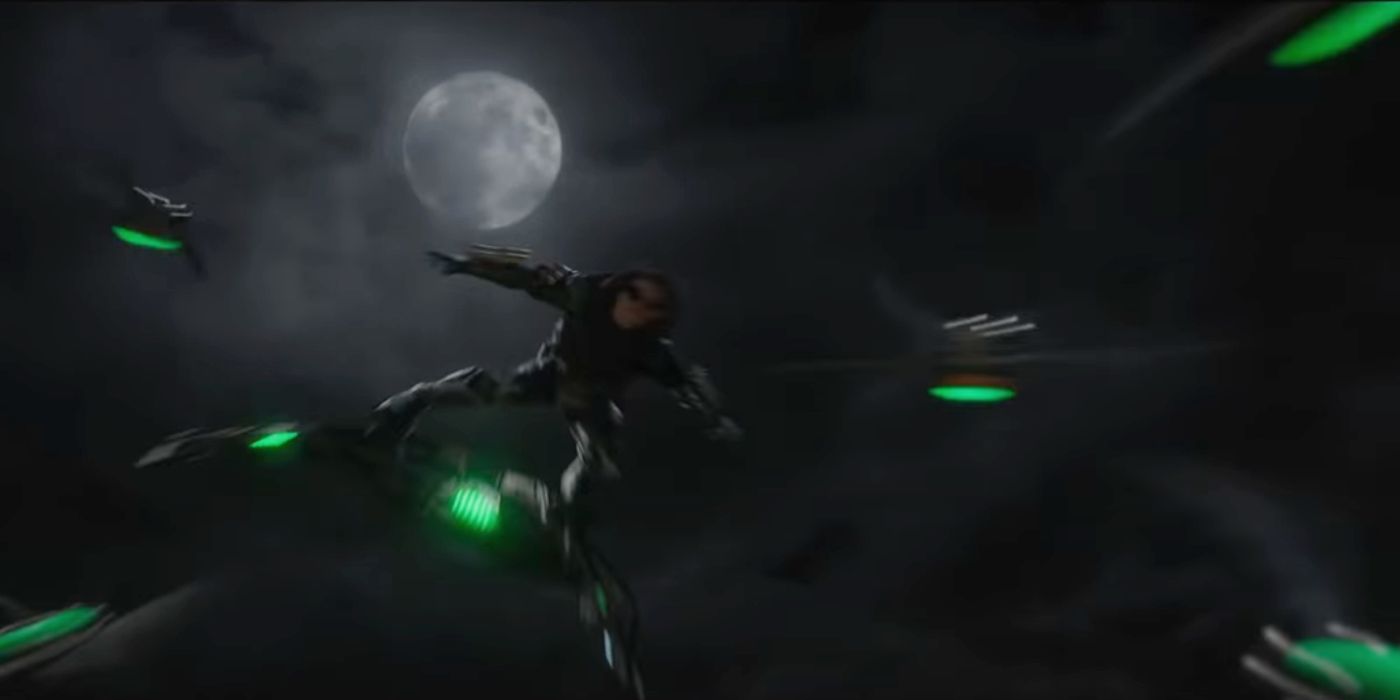 Harry Osborn Goblin attacks in Spider-Man No Way Home.