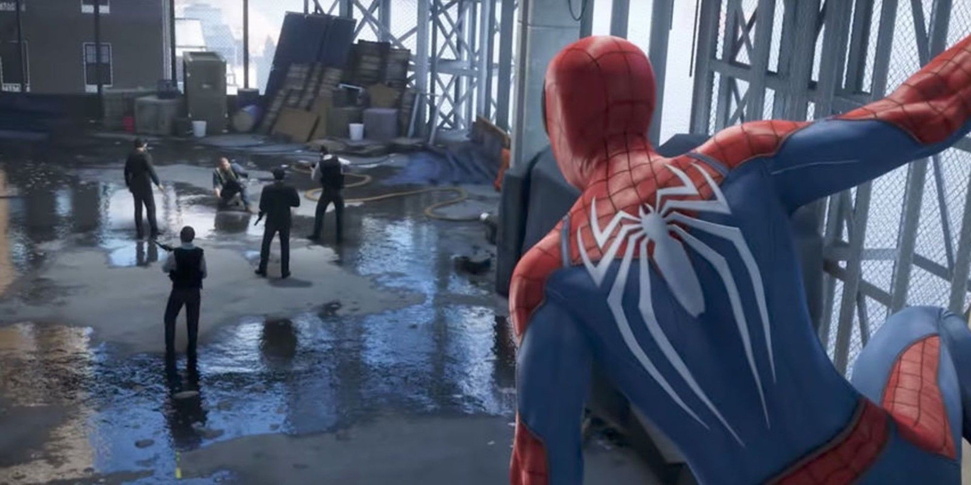 Spider Man PS4 puddles in pre release footage 1 1