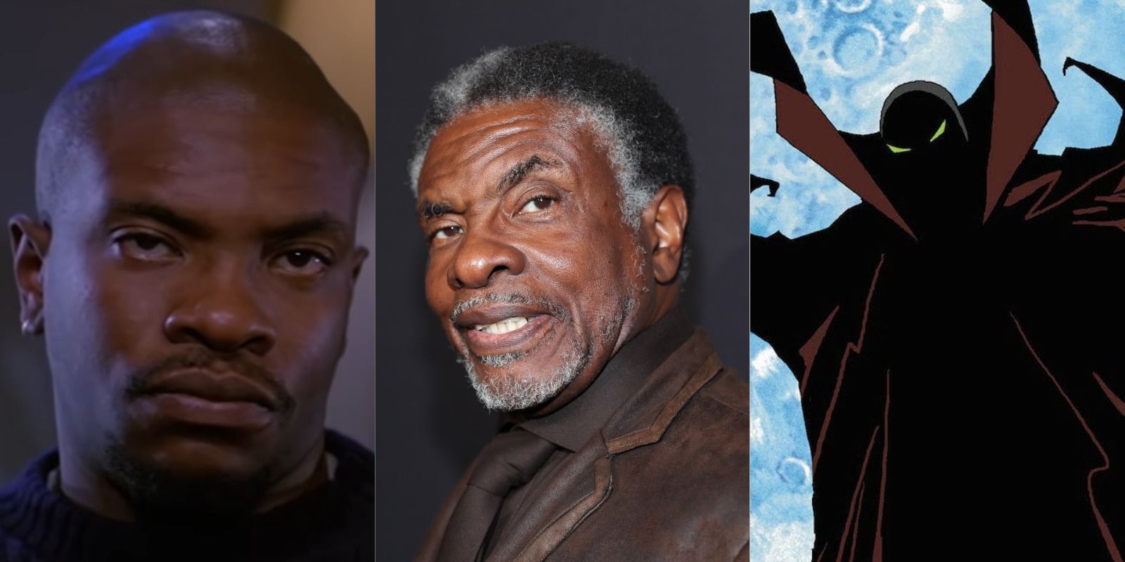 Split image of Childs from The Thing, Keith David, and Spawn from Todd McFarlane's Spawn