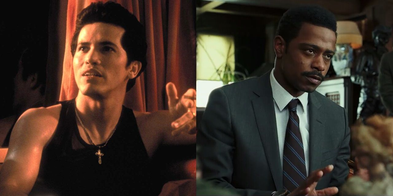 Split image of John Leguizamo in Summer of Sam and Lakeith Stanfield in Knives Out