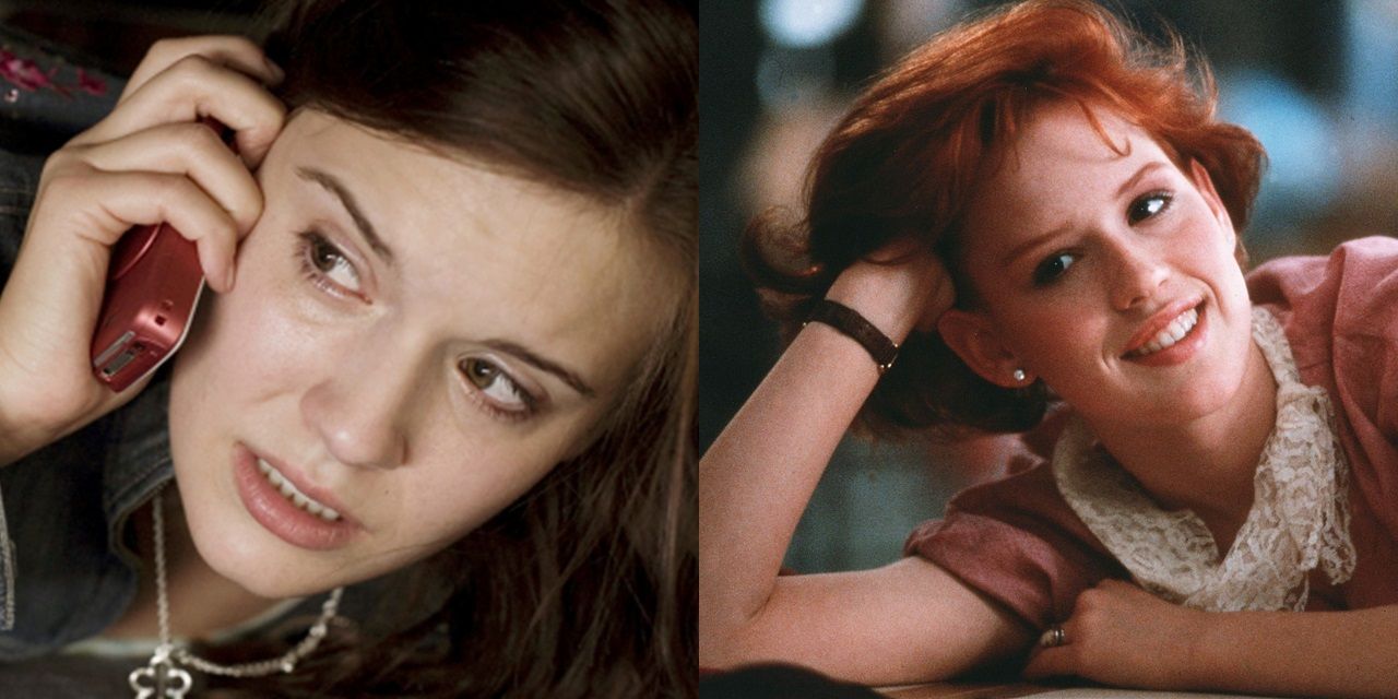 Split image of Maggie Grace in Taken and Molly Ringwald in The Breakfast Club