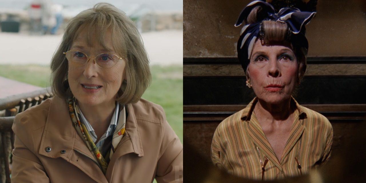 Split image of Meryl Streep in Big Little Lies and Ruth Gordon in Rosemary's Baby