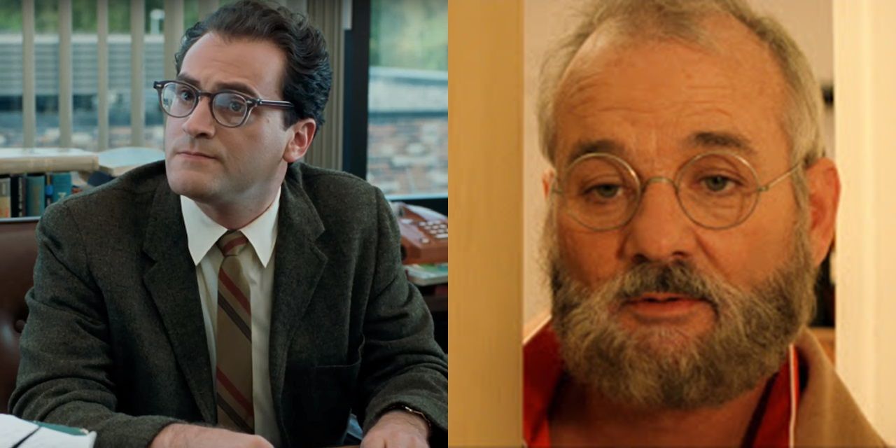 Split image of Michael Stuhlbarg in A Serious Man and Bill Murray in The Royal Tenenbaums