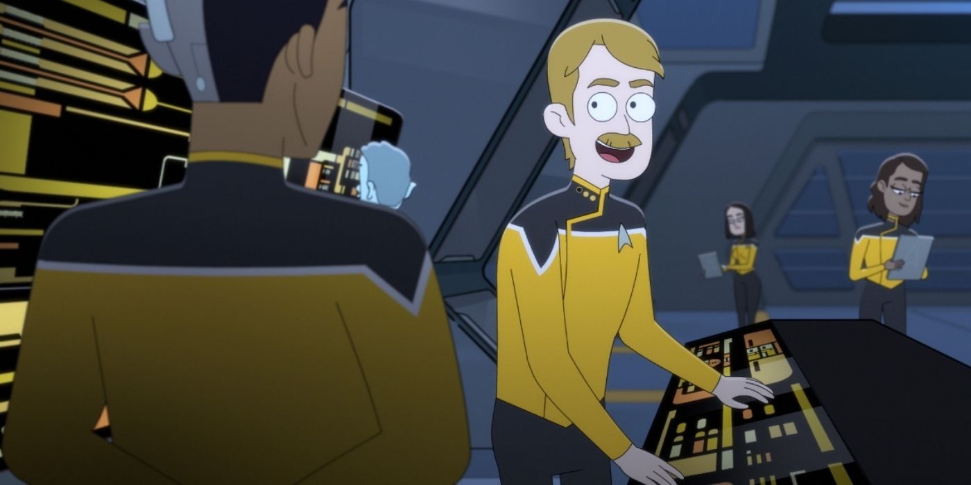 Andy smiling in Star Trek Lower Decks