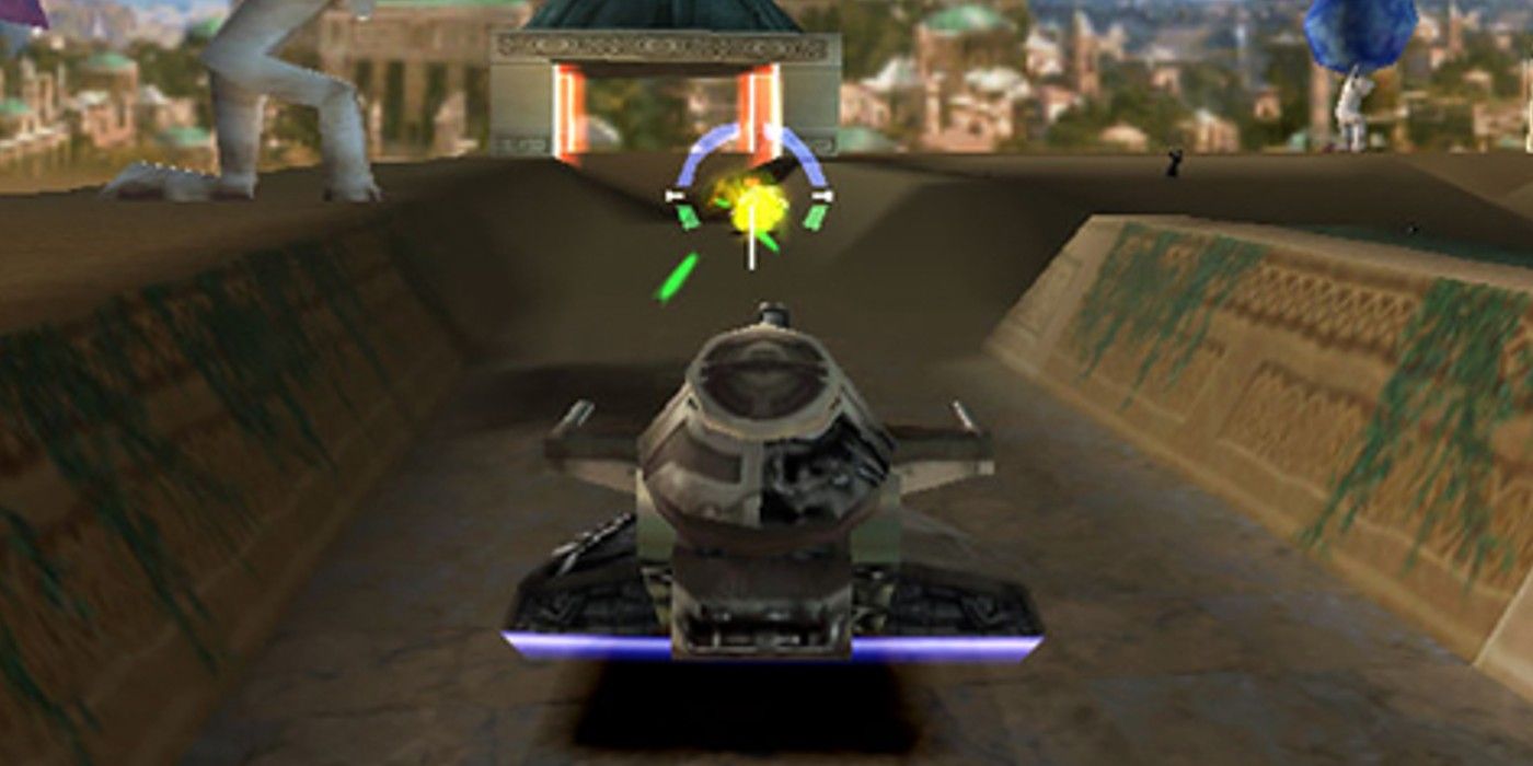 Star Wars Demolition racer firing weapon