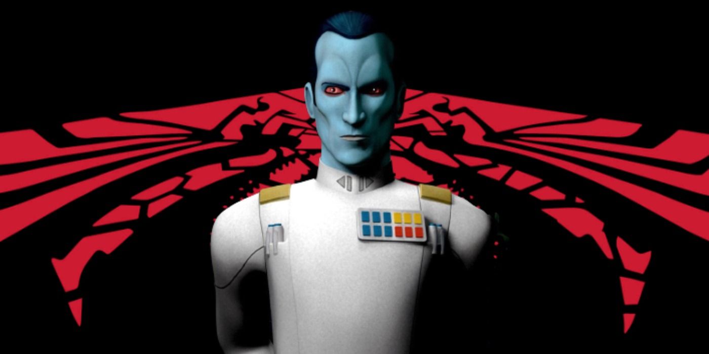 Grand Admiral Thrawn standing firmly in Star Wars
