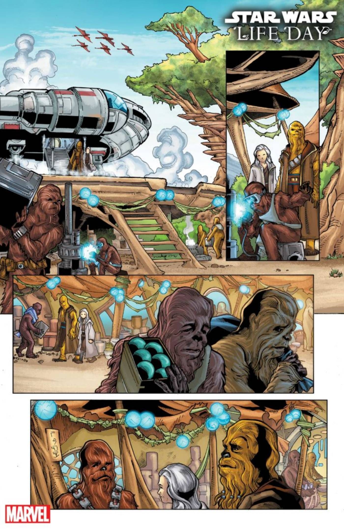 Han & Chewbacca Head Home for The Holidays in Life Day Comic Preview