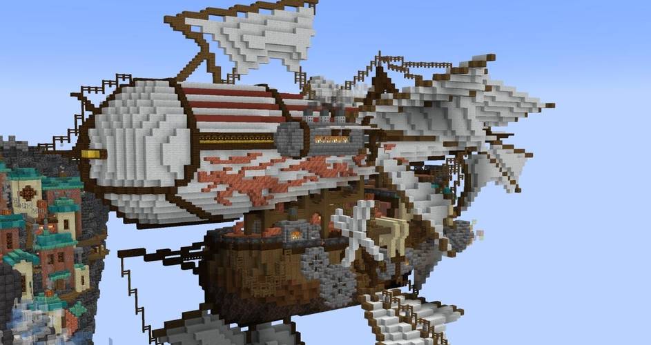Steampunk Minecraft Robot Has A Whole City On Its Back Steampunk Minecraft Robot Has A Whole City On Its Back