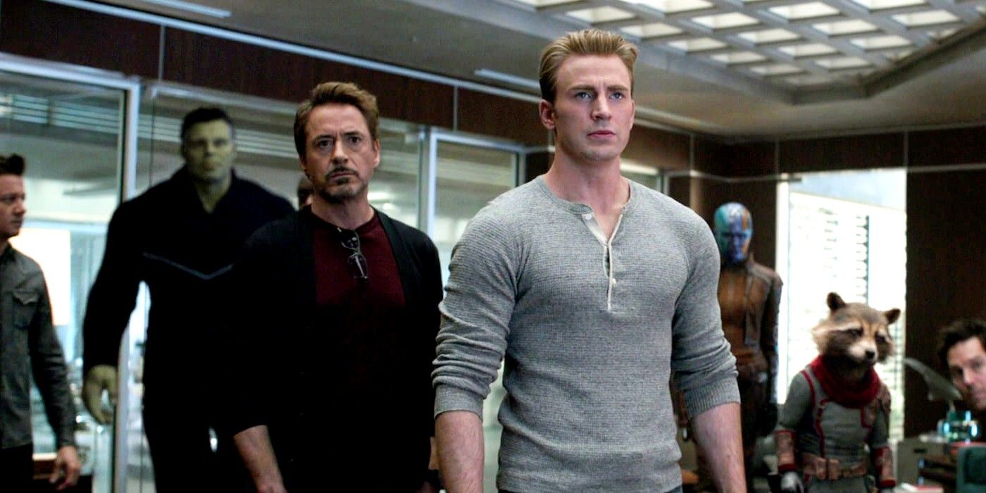 Steve Rogers and Tony Stark in Avengers Endgame