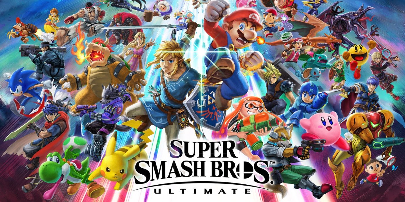 The cover for Super Smash Bros Ultimate on Nintendo Switch