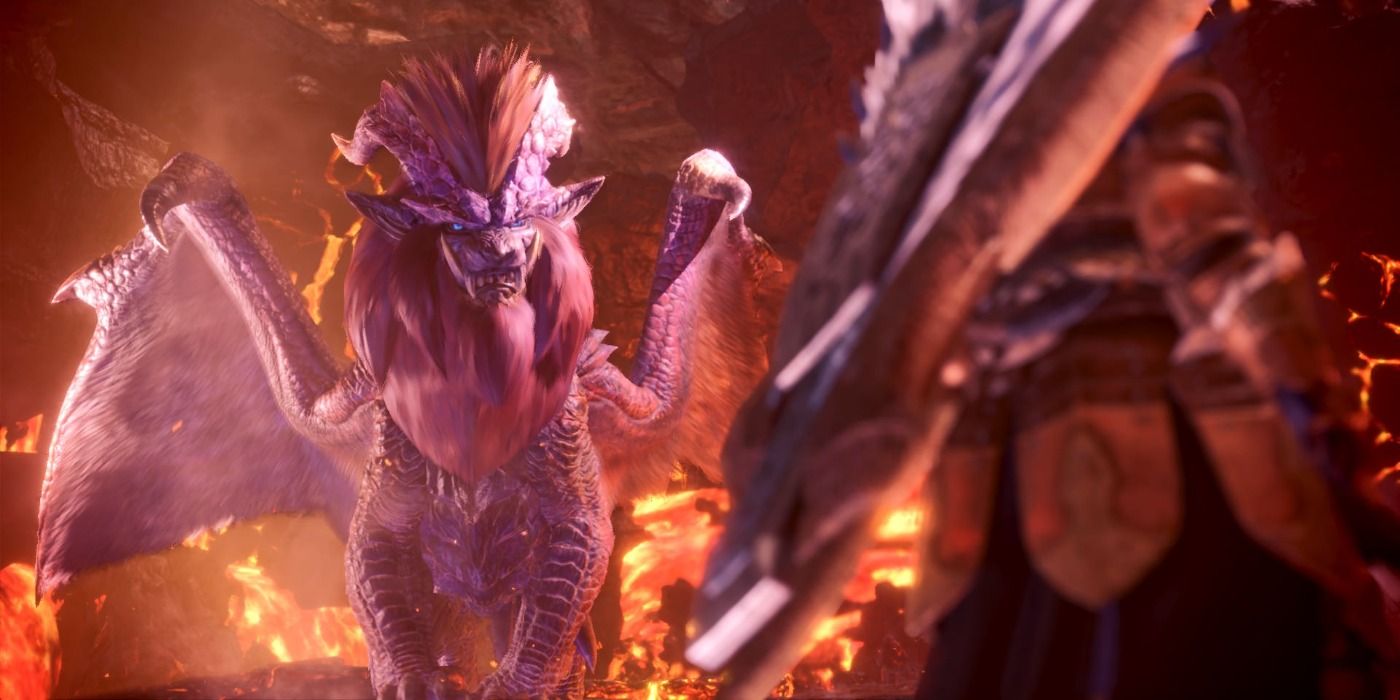 The player encountering Teostra in Monster Hunter World: Iceborne