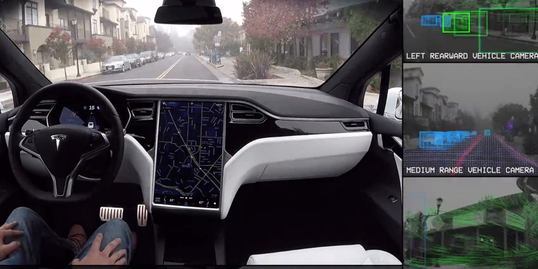 Tesla Self-Driving Software Demonstration