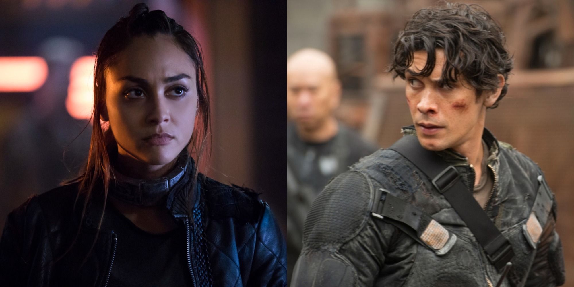 Split image of characters from The 100