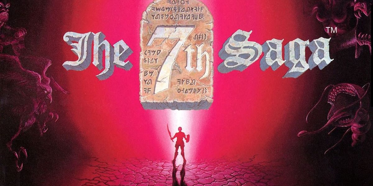 Logo and box art for The 7th Saga on SNES.