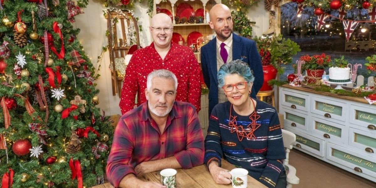 The four judges in The Great British Baking Show: Holidays