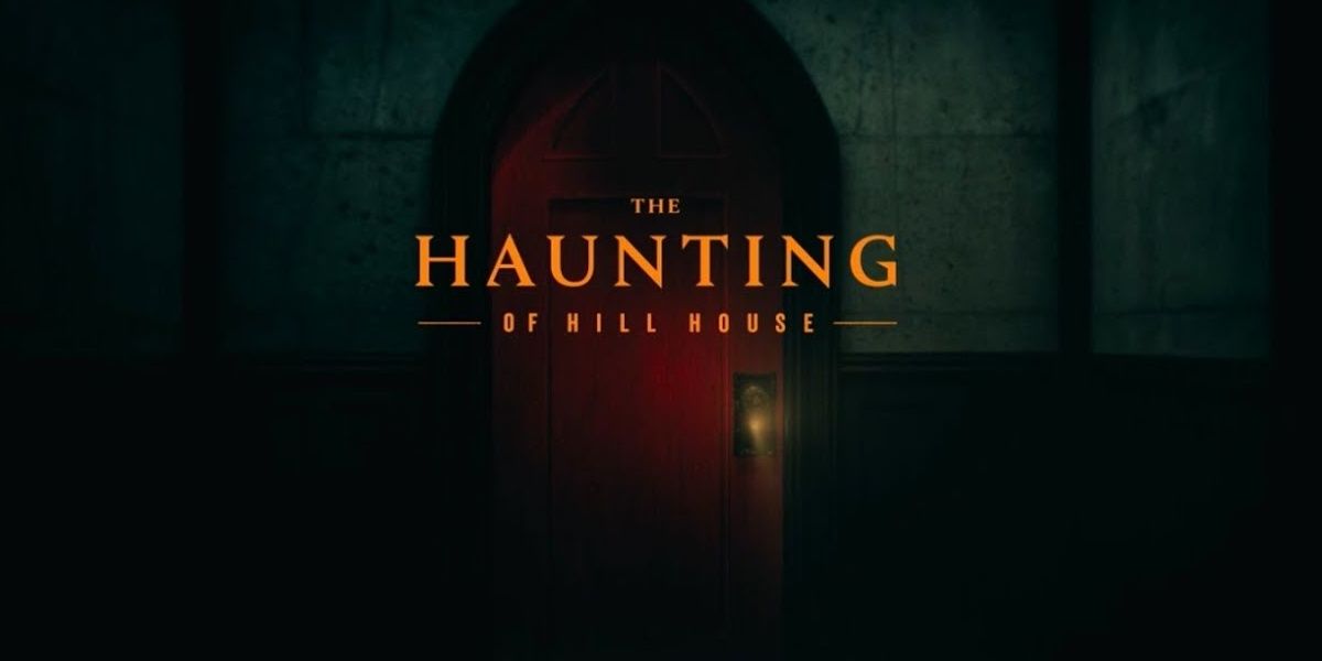 A door sits behind The Haunting of Hill House title