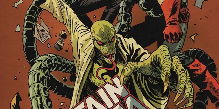 The Lizard: Strongest Alternate Reality Versions Of The No Way Home Villain, Ranked 7 The Lizard attacls with the arms of Doctor Octopus in Marvel Comics.jpeg?q=50&fit=crop&w=740&h=370&dpr=1