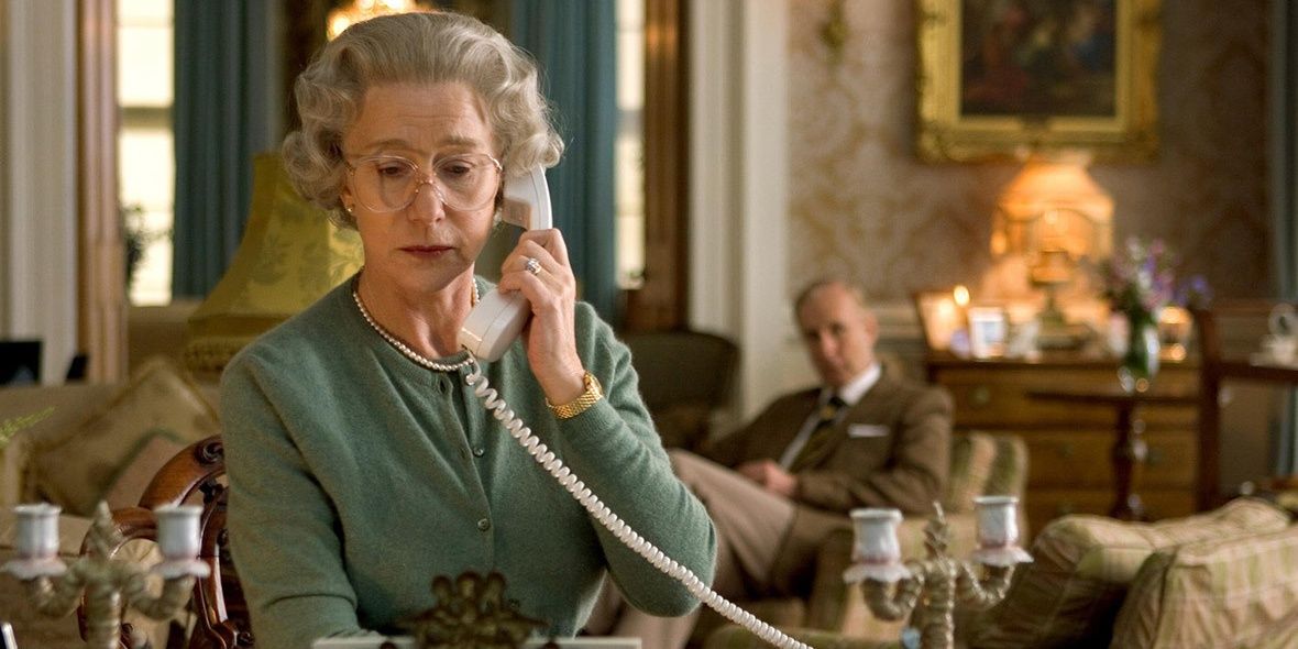 Helen Mirren answers the phone in The Queen