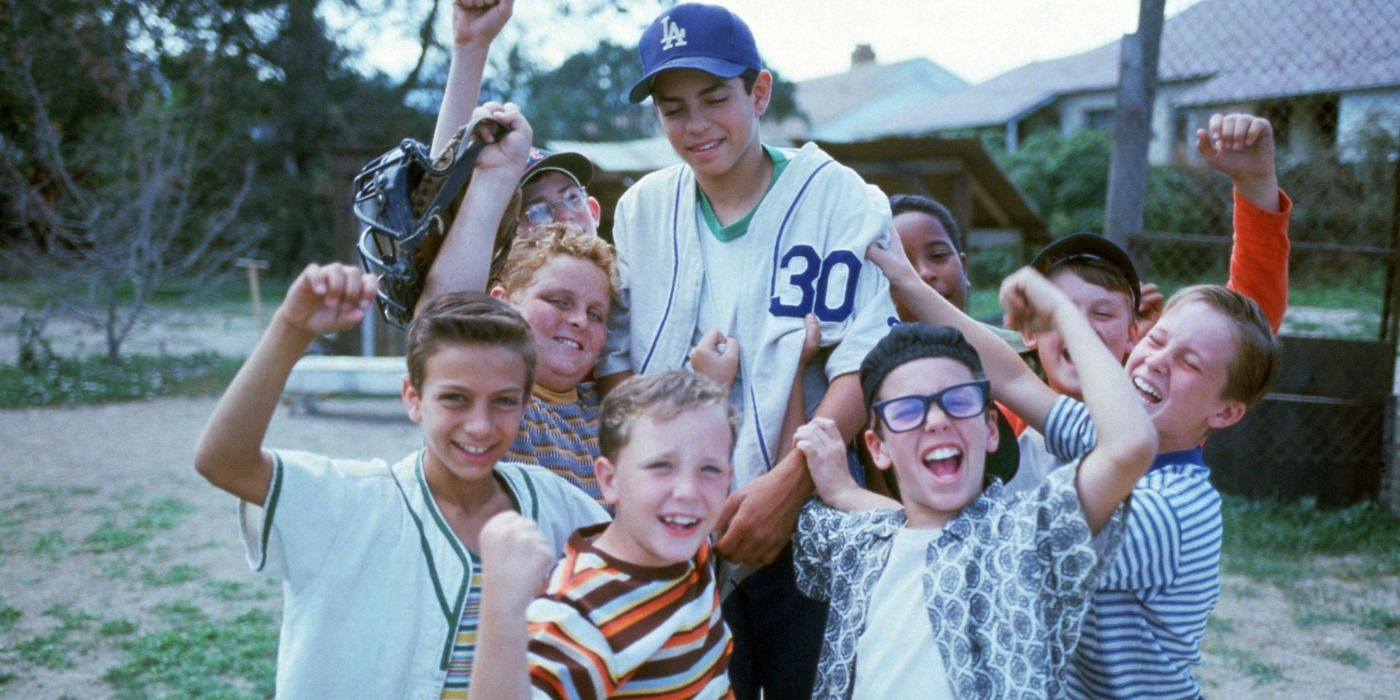 Smalls and the rest of the team celebrate in The Sandlot