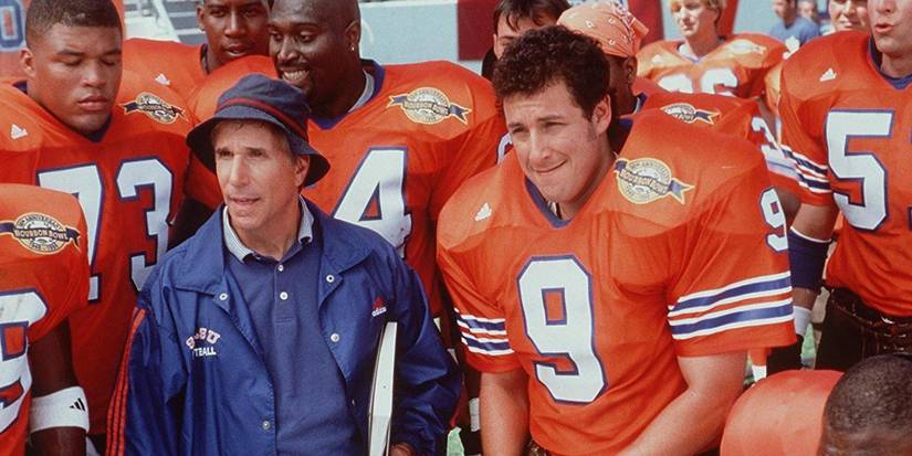 Bobby joining the huddle in The Waterboy