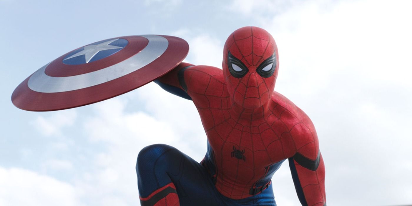Tom Holland's Spider-Man in his first appearance in Captain America: Civil War