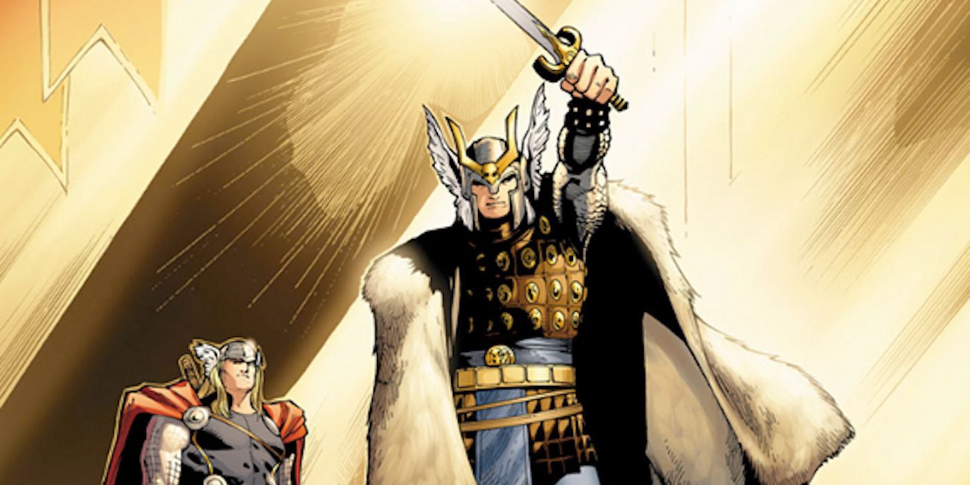Thor standing behind his brother Balder the Brave
