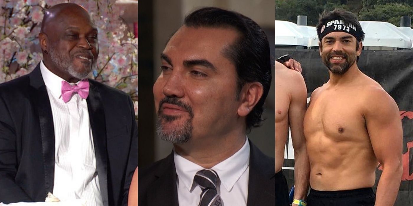 Three side by side images of House Husbands from The Real Housewives, Bill, Gordon, and Eddie