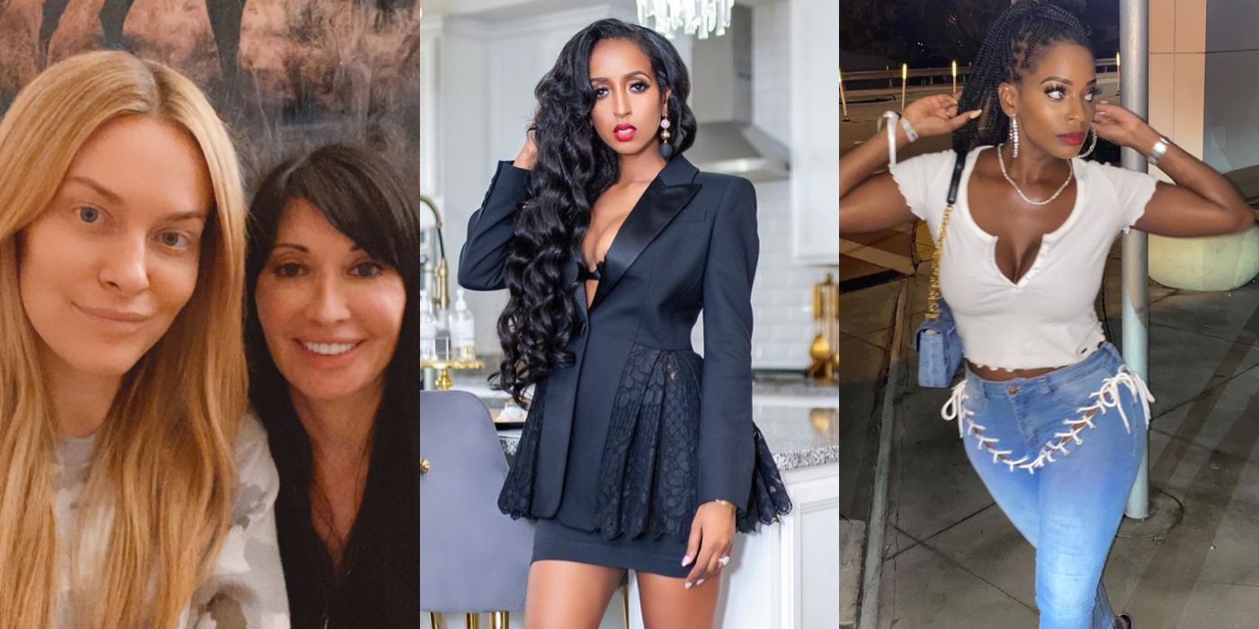 Three side by side images of friends of the Housewives - Elyse, Askale, and Shamea