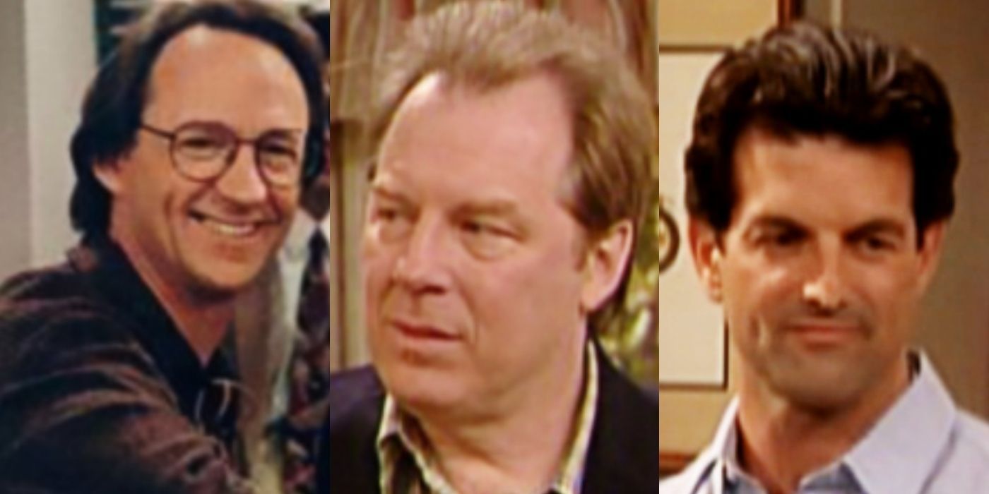 Three side by side images of the three actors who played Topanga's dad on Boy Meets World