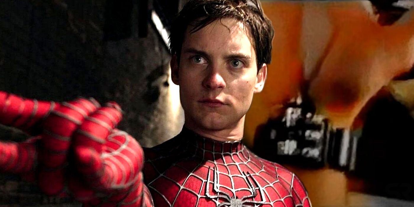 Tobey Maguire as Spider-Man with Web-Shooters