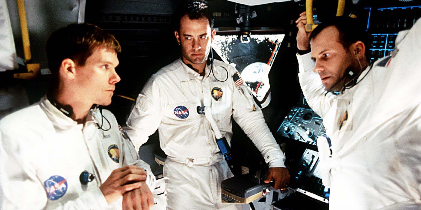 Three astronauts talking in Apollo 13.